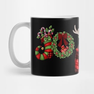 Christmas Joy Dwarf Stocking Wirehaired Pointing Griffon Mug